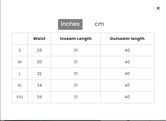 Size Guide