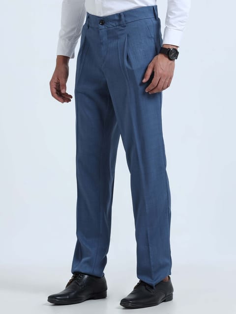 Men Bon Voyage Pleat Pant-Royal Blue