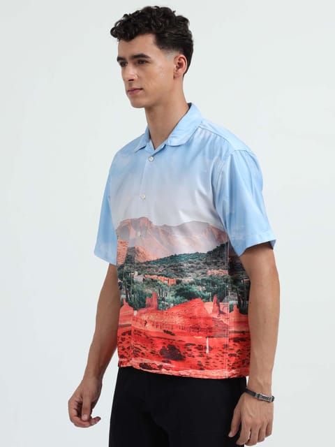 Men Ruins of Indus Oversized Shirts-Indus