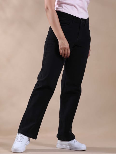 Women Corduroy Trousers- Navy