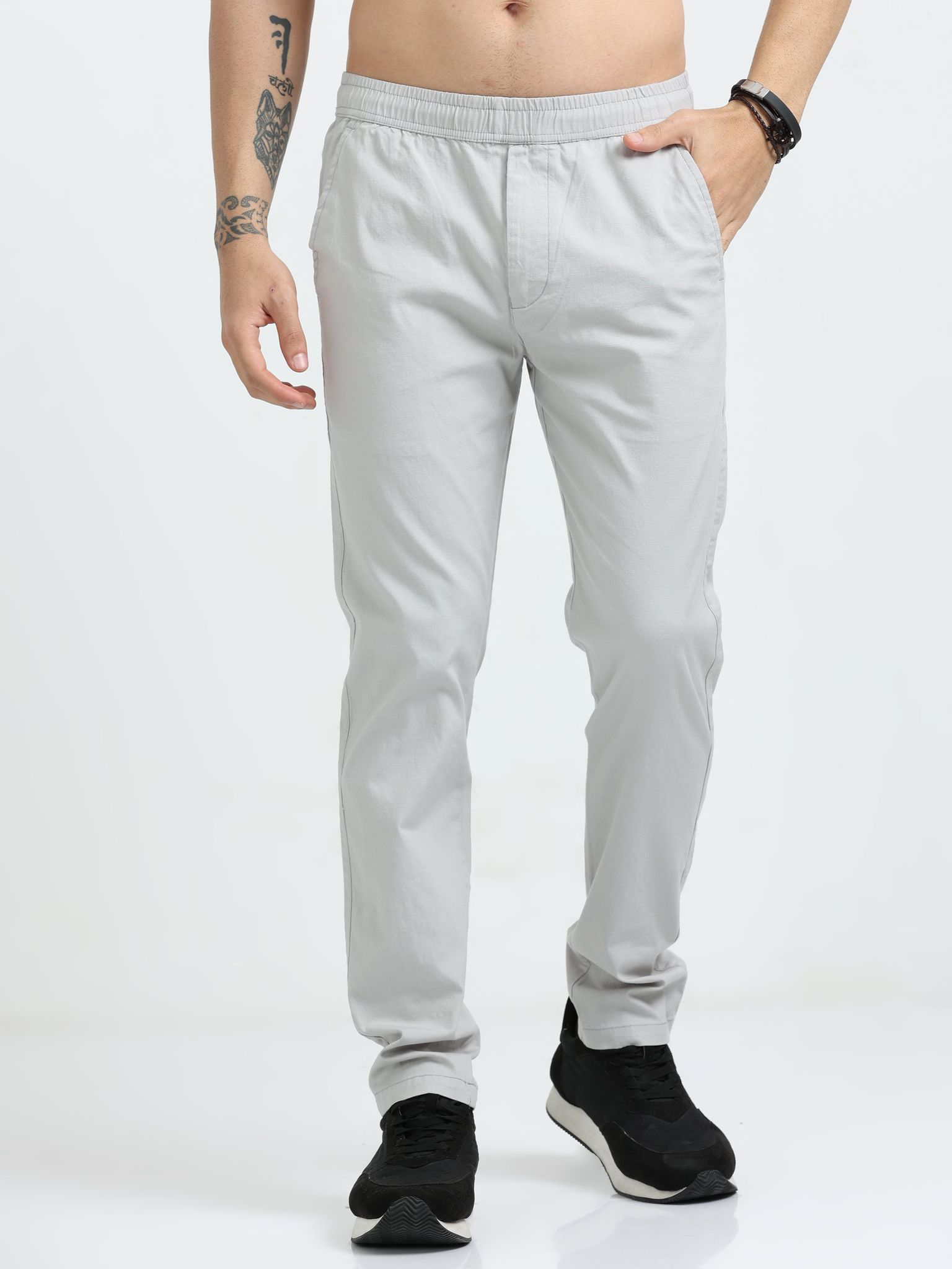 Lazy Linen Comfy Trouser - Stone