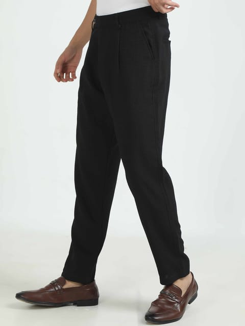 Men Air Linen Summer Pants-Black