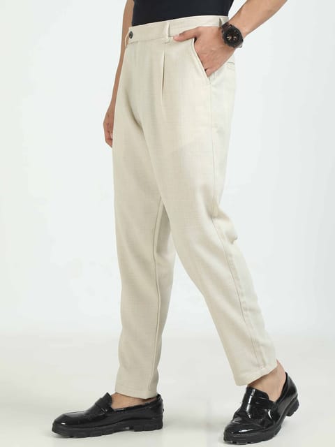 Men Air Linen Summer Pants-Beige