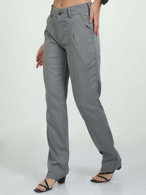 Women Bon Voyage Pleat Pant-Lt Grey