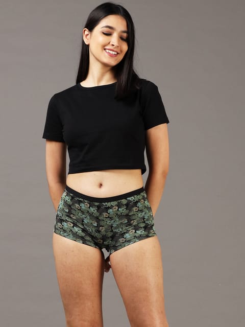 Women Midnight Bloom Boy Shorts