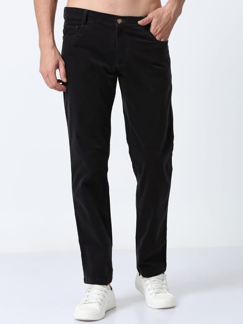 Men Corduroy Trousers-Grey