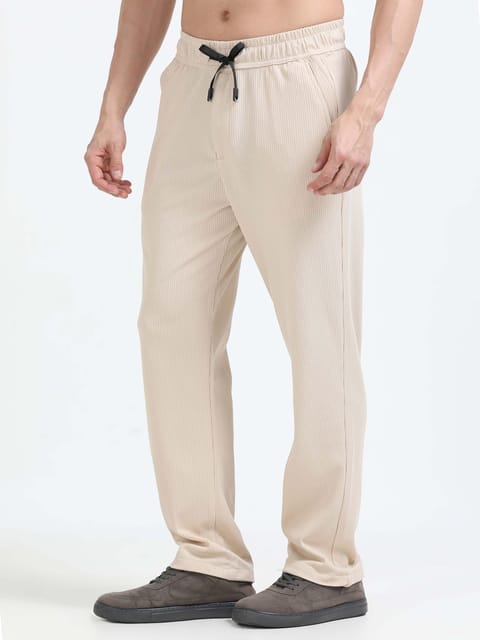 Men Popcorn Traveller Trouser-Beige