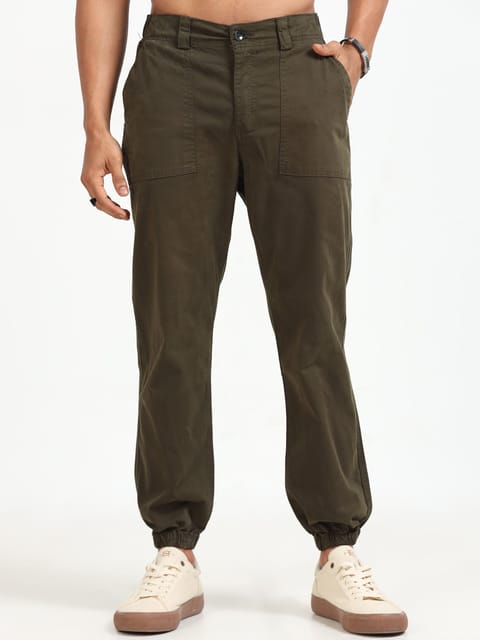 Men Vintage Jogger-Olive