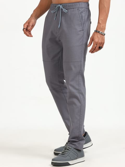 Men Linen Traveller Pant-Grey