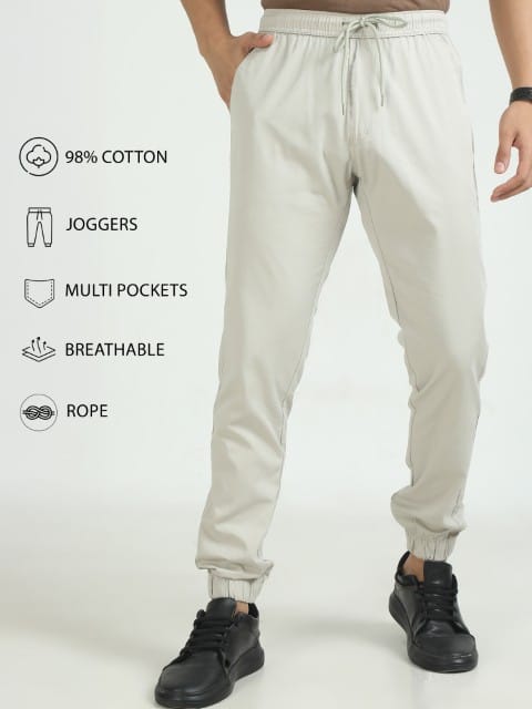 Men Air Joggers-Cream