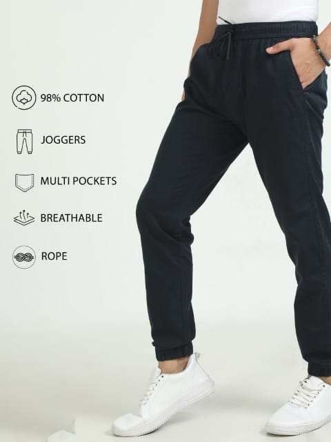 Men Air Joggers-Navy