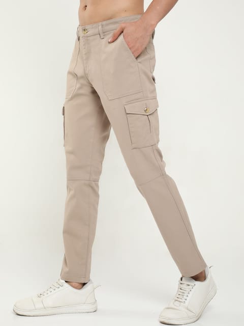 Men Classic Cargo Pant- Cream