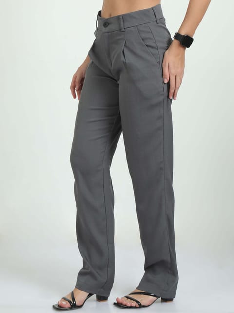 Women Bon Voyage Pleat Pant-Dk Grey