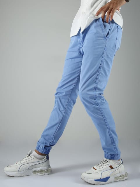 Men Joggers-Light Blue