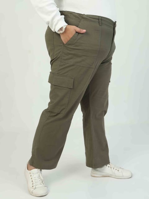 Women's Curve Cargos-Fern