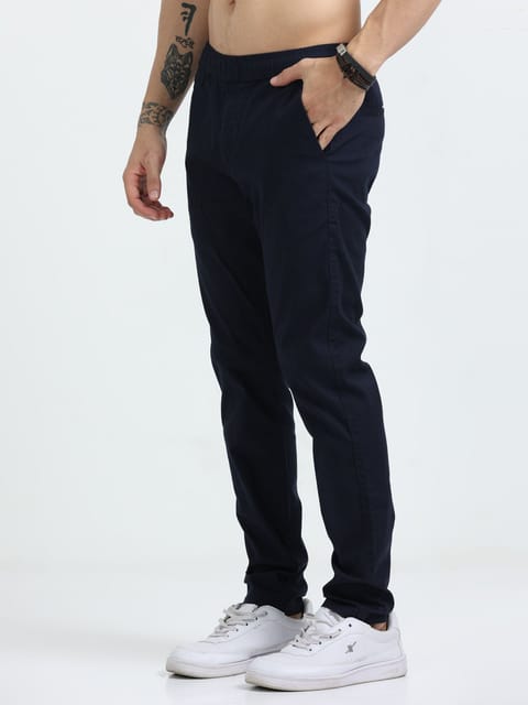 Lazy Linen Comfy Trouser - Navy