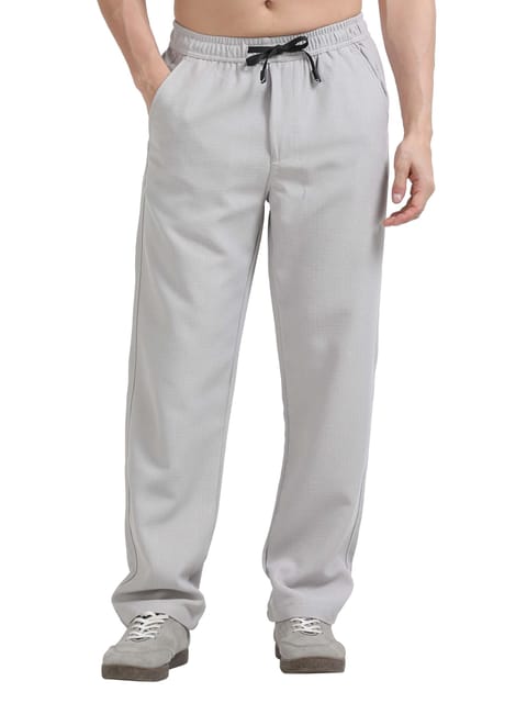 Men Lazy Linen Traveller Trouser-Stone