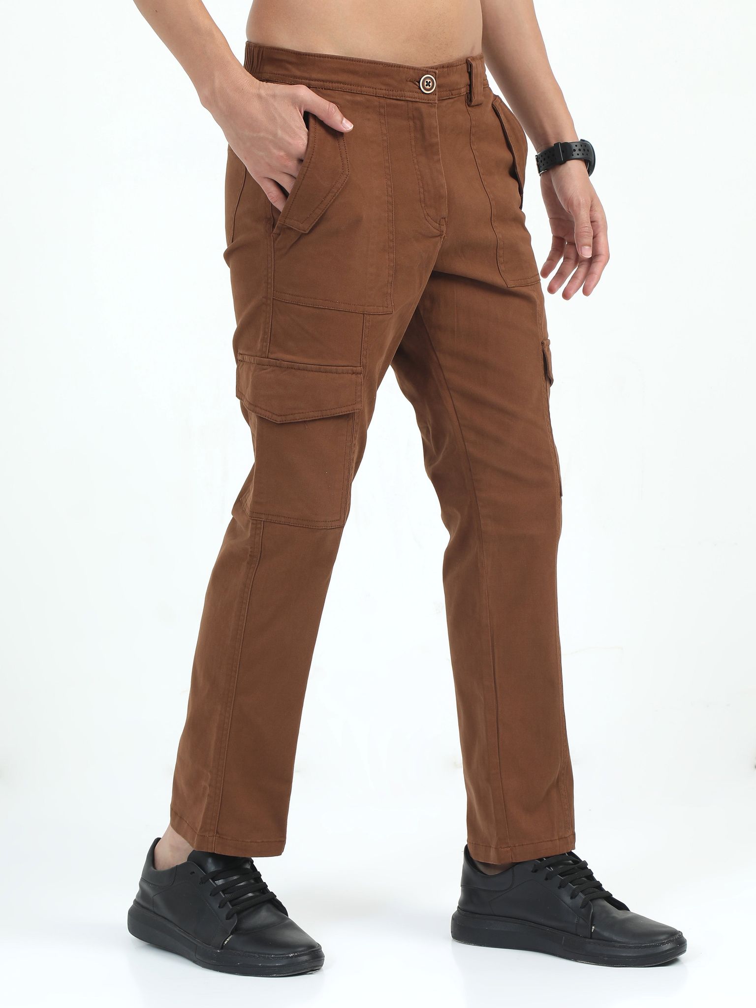 Men Classic Bolsillo Cargo - Rust