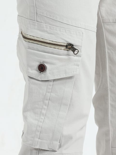 Men Zipper Cargo-Stone