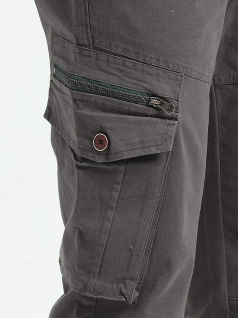 Men Zipper Cargo-Grey