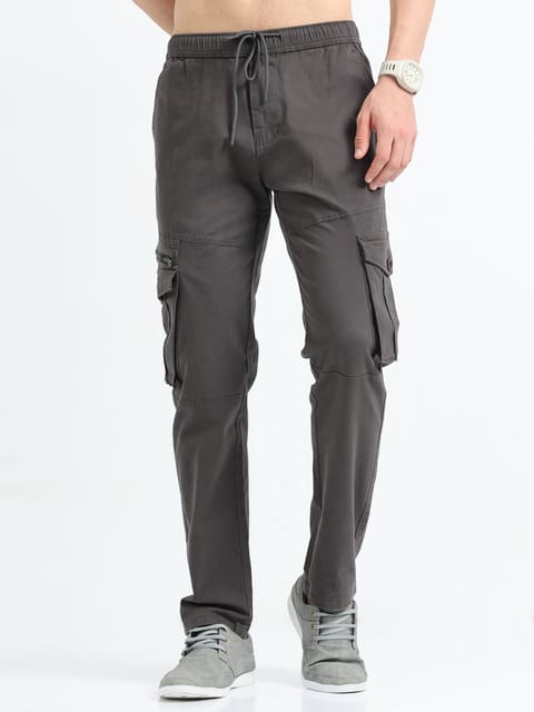 Men Zipper Cargo-Grey