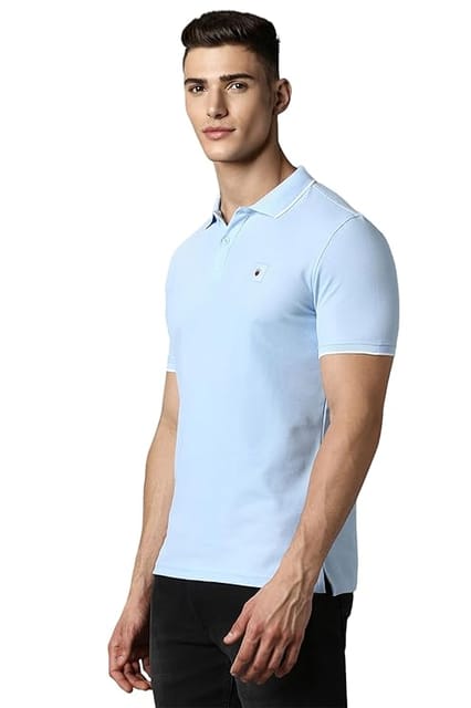 Louis Philippe Men's Solid Slim Fit T-Shirt