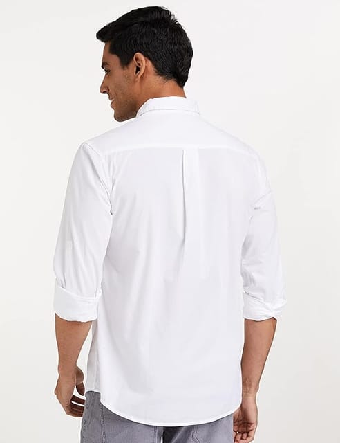 Amazon Brand - Symbol Men's Solid Cotton Shirt | Casual | Plain | Full Sleeve | Summer-Regular Fit (Available in Plus Size)