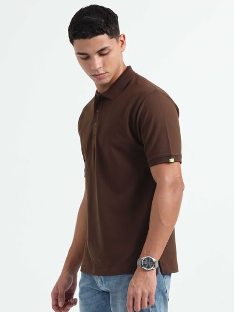 Caslay Organic Cotton - Chocolate Polo T-Shirt